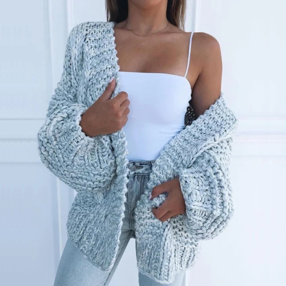 Damen Strickcardigan Großzügig Weich