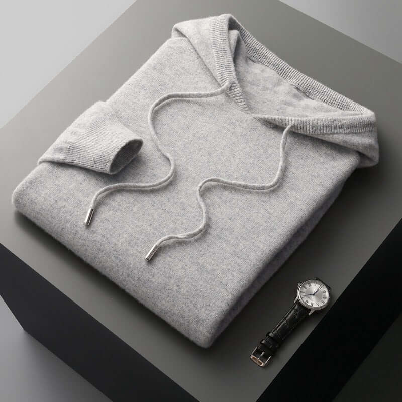 Herren Strickpullover Einfach Kapuze