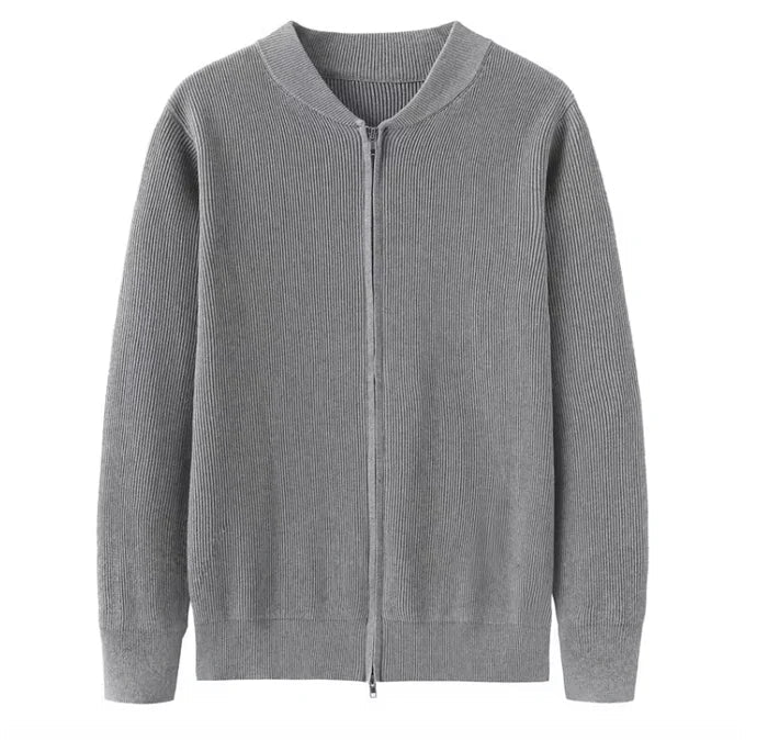 Herren Strickjacke Weich Langarm Reißverschluss