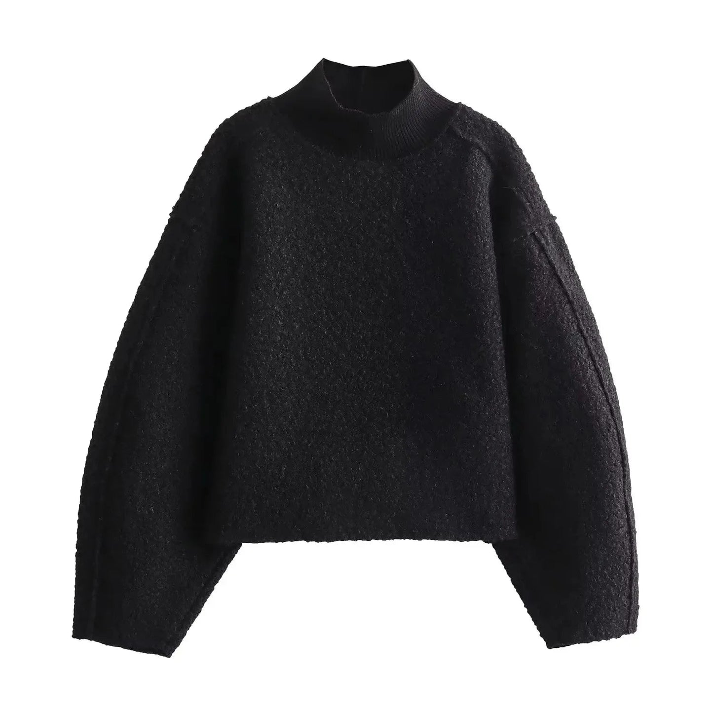 Damenschal Rollkragenpullover Boucle Strick