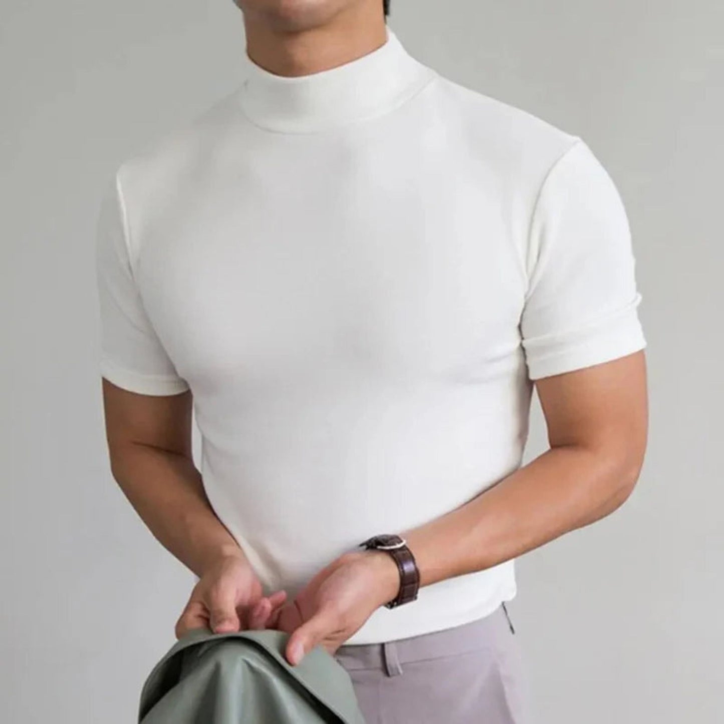 Einfaches Herren T-Shirt Lässig Kurzarm