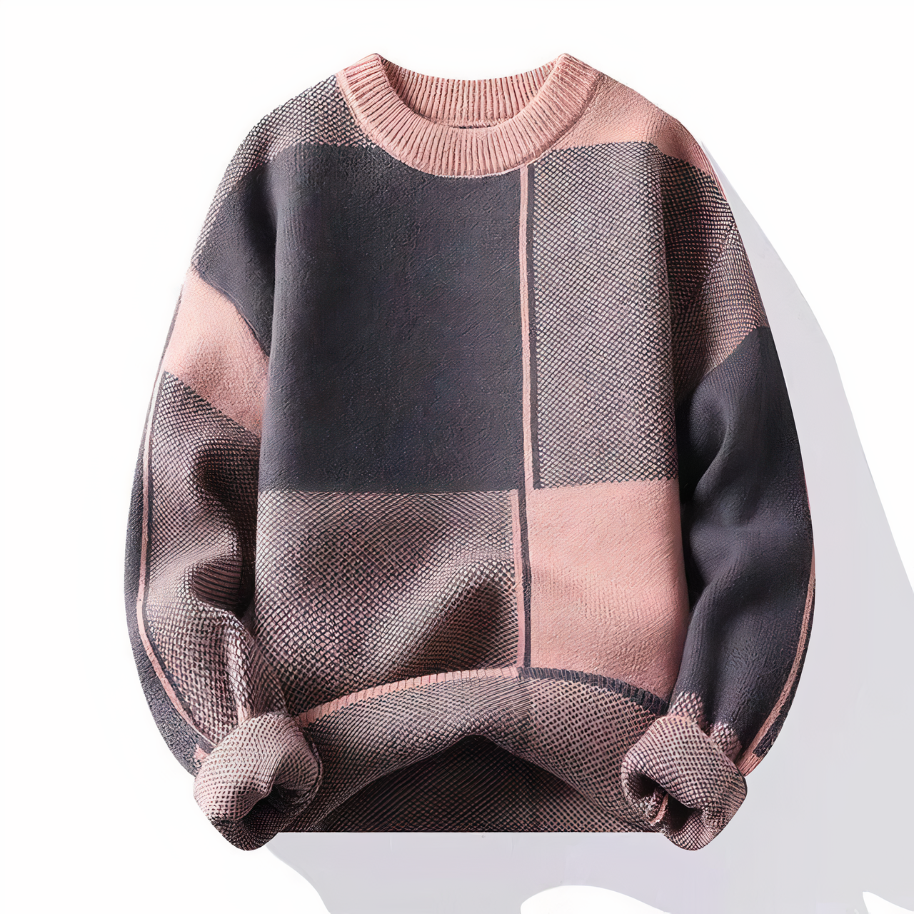 Moderner Karo Pullover Herren