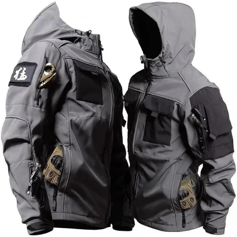 Wasserdichte Outdoor-Herrenjacke mit Kapuze