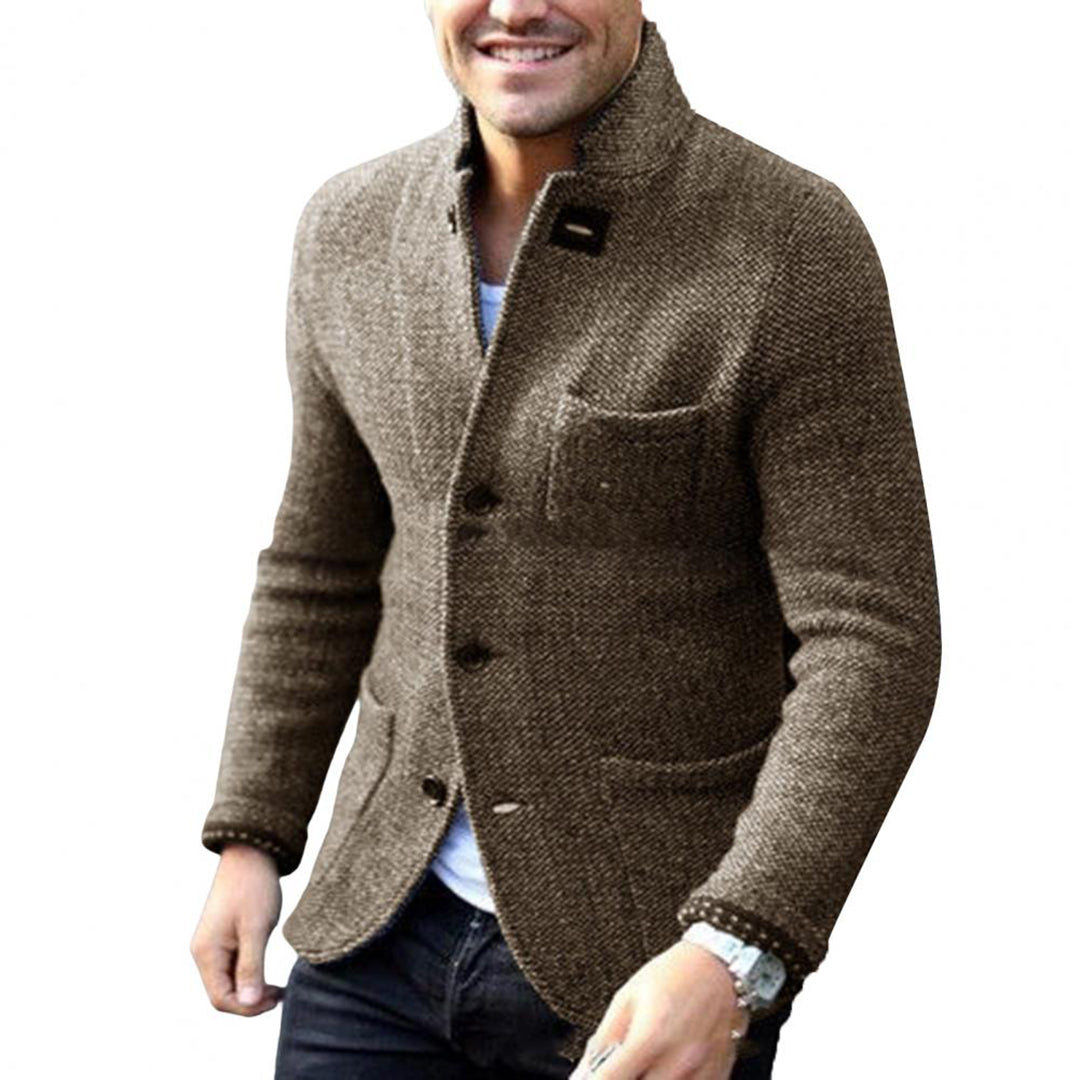 Herren Blazer Einreihig Tweed Style