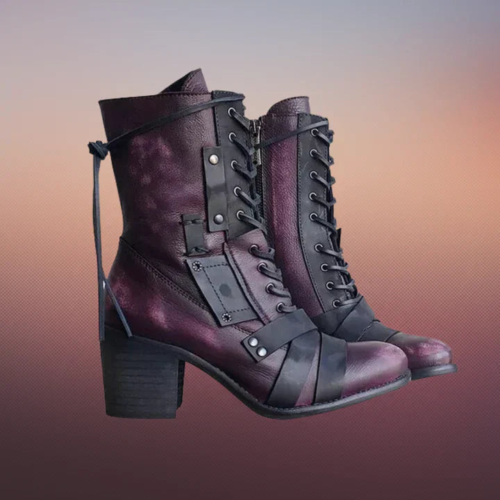 Tolle Bikerstiefel Dicksohle Retro-Style