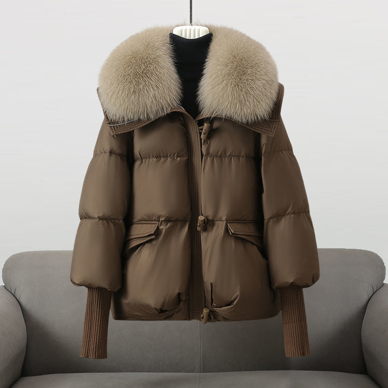Warmes Winterkleid | Pufferjacke Modern mit Reißverschluss
