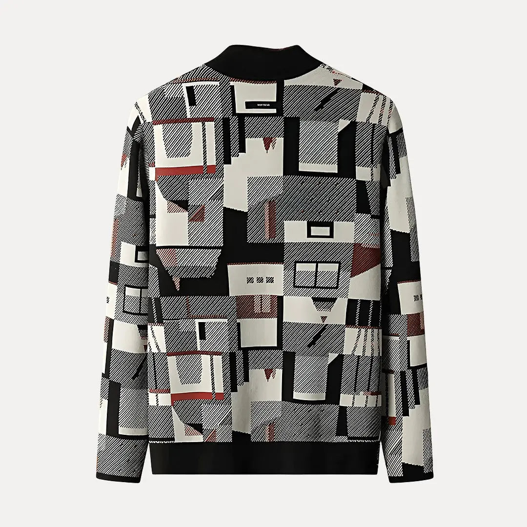 Bunte Strickjacke Patchwork Design - IdealeKleiden