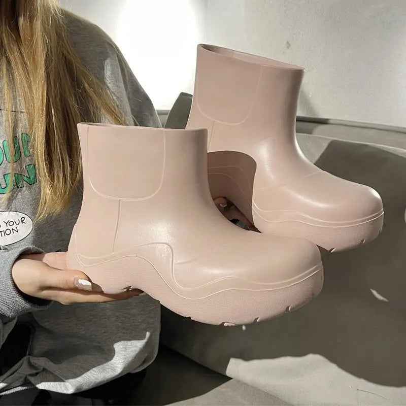 Frauen Regenstiefel Rutschfest Komfortabel