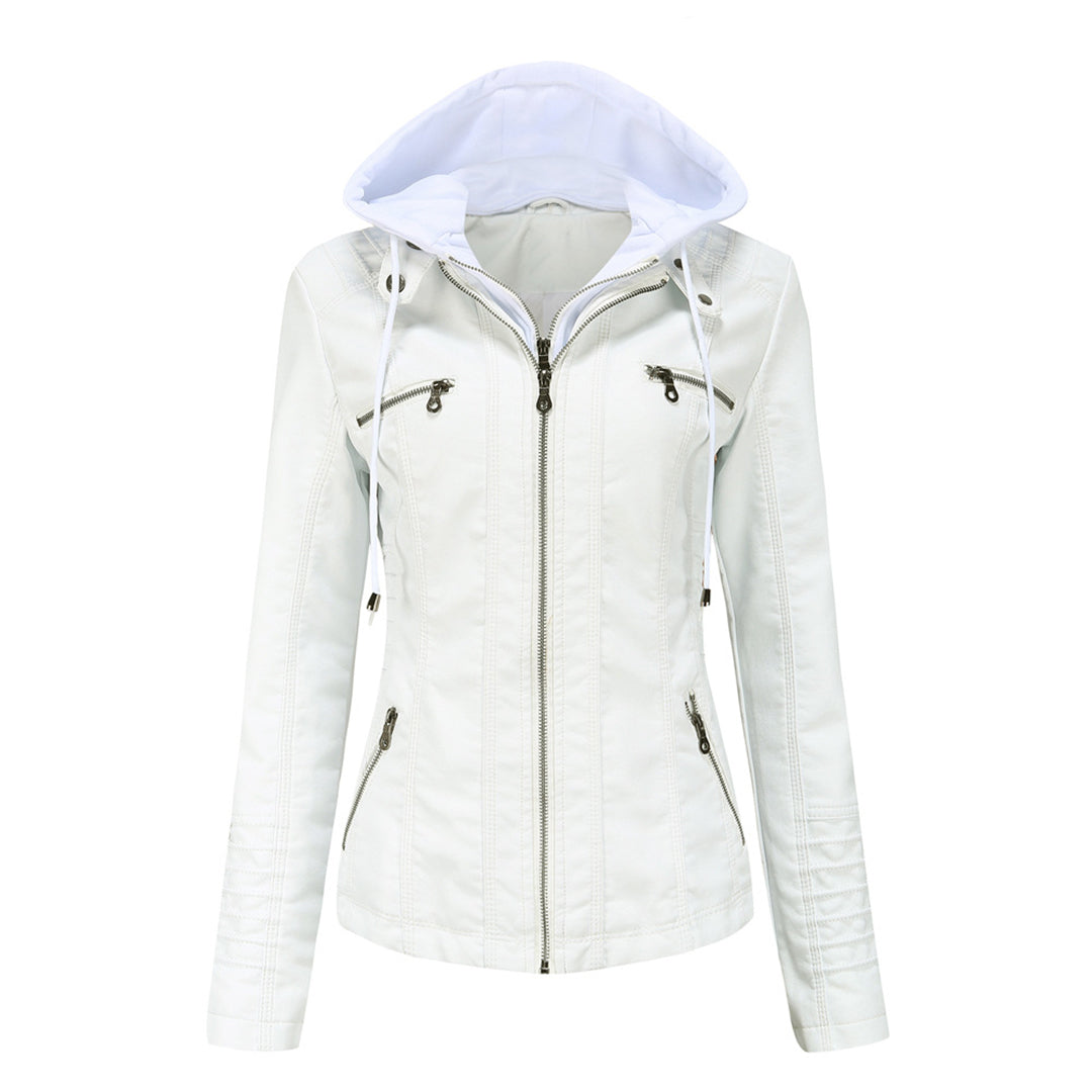 Herbst Lederjacke Trendy Damen Style