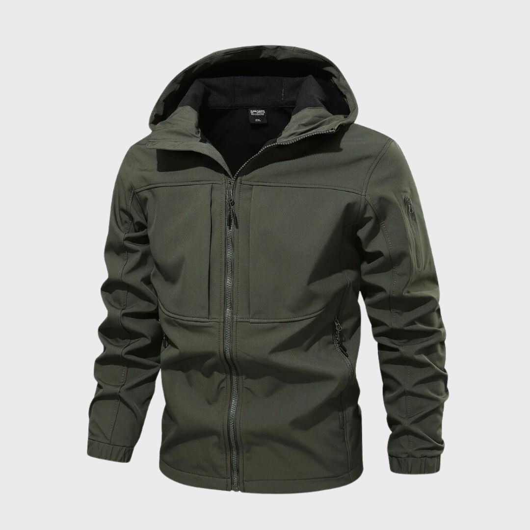 Herren Outdoor Softshelljacke Wasserdicht Kapuze