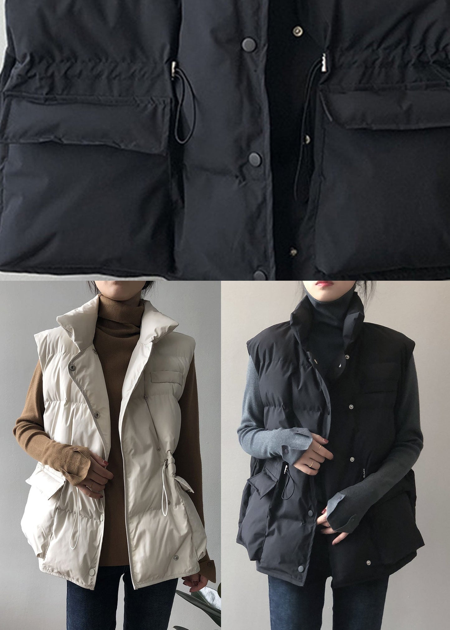 Damen Daunenweste Steppjacke Ärmellos Modern