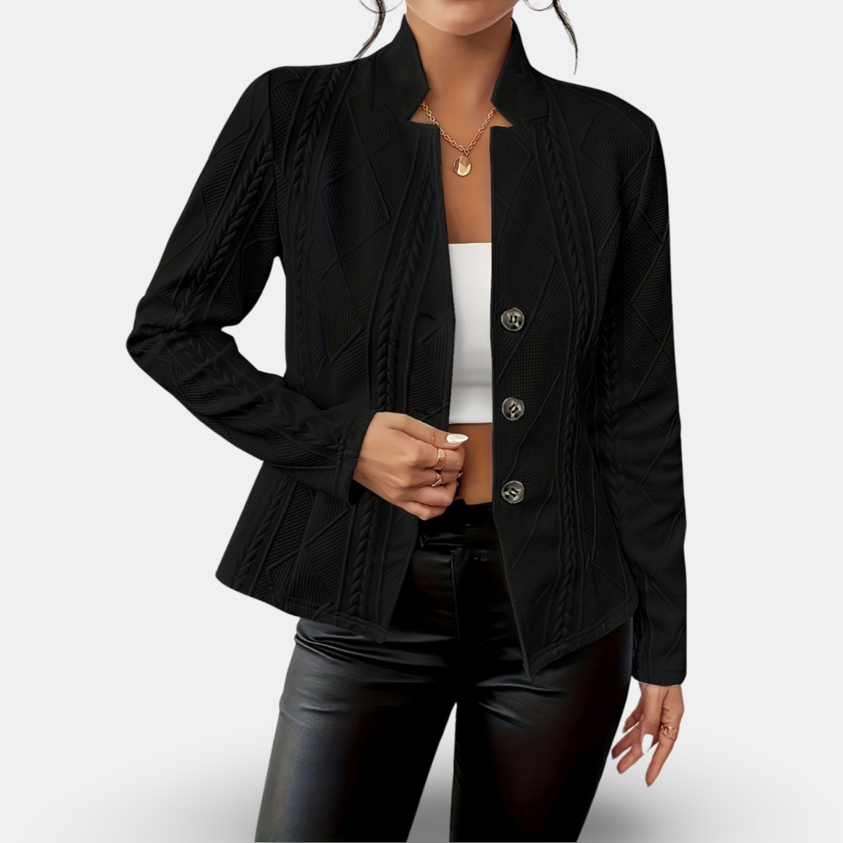 Frauen Blazer Elegant Geschnürt