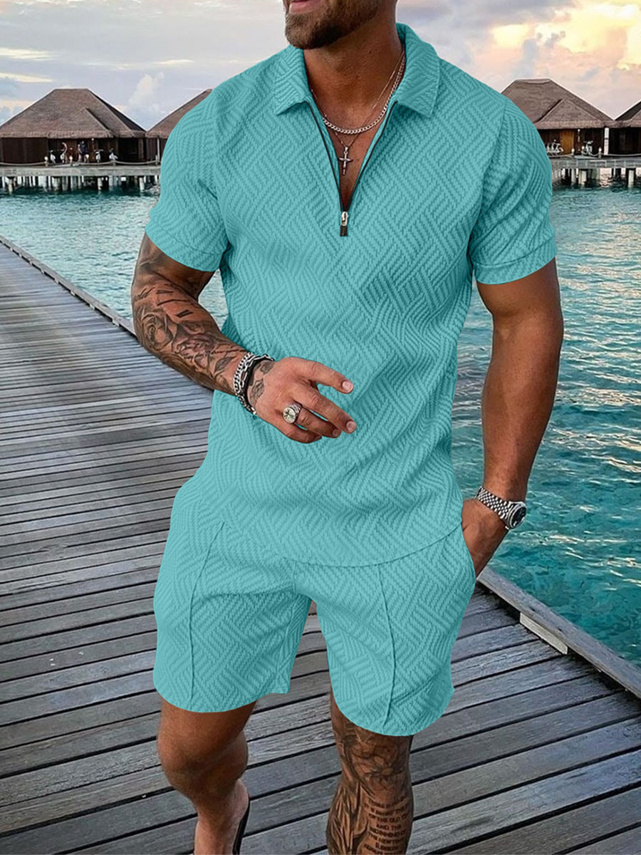 Herren Sommer Set: Polohemd und Kurzshorts