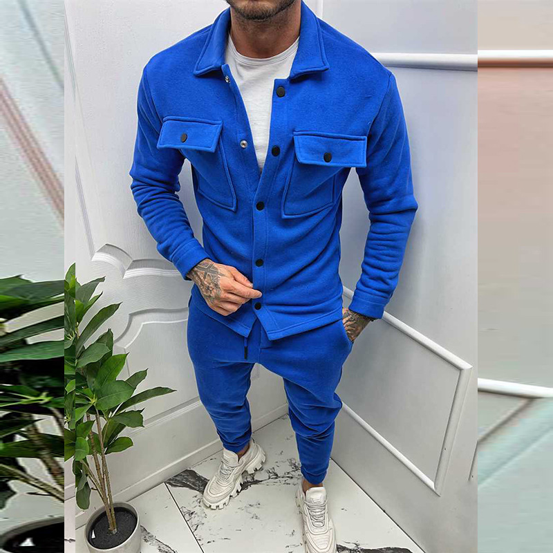 Herren Komplettsatz: Überhemd und Slim-Fit Jogger