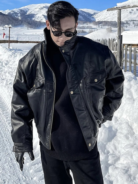 Herren Winterdaunenjacke Warm Isoliert - IdealeKleiden