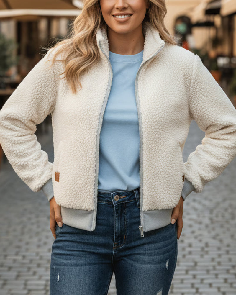 Elegante Bluse Stehkragen Praktisch - IdealeKleiden