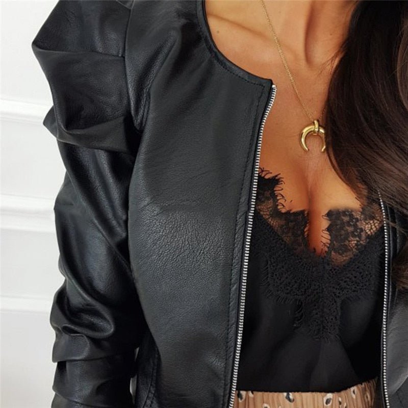 Stylische Damenjacke Reißverschluss Modern - IdealeKleiden