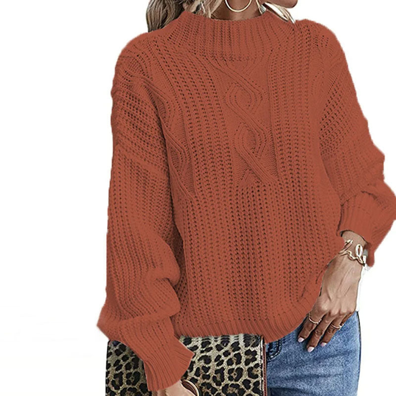 Gemütlicher Pullover Zopf Muster Weich