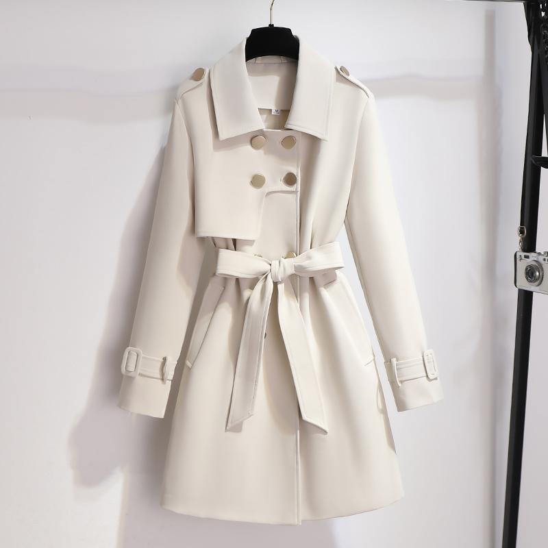 Damen Trenchcoat Elegante Länge - IdealeKleiden