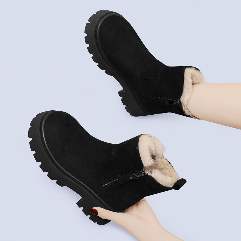 Winterstiefel Damen Gefüttert Kunstpelz Warm