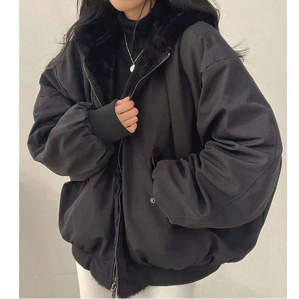 Stilvolle Winterjacke Reversibel Damen
