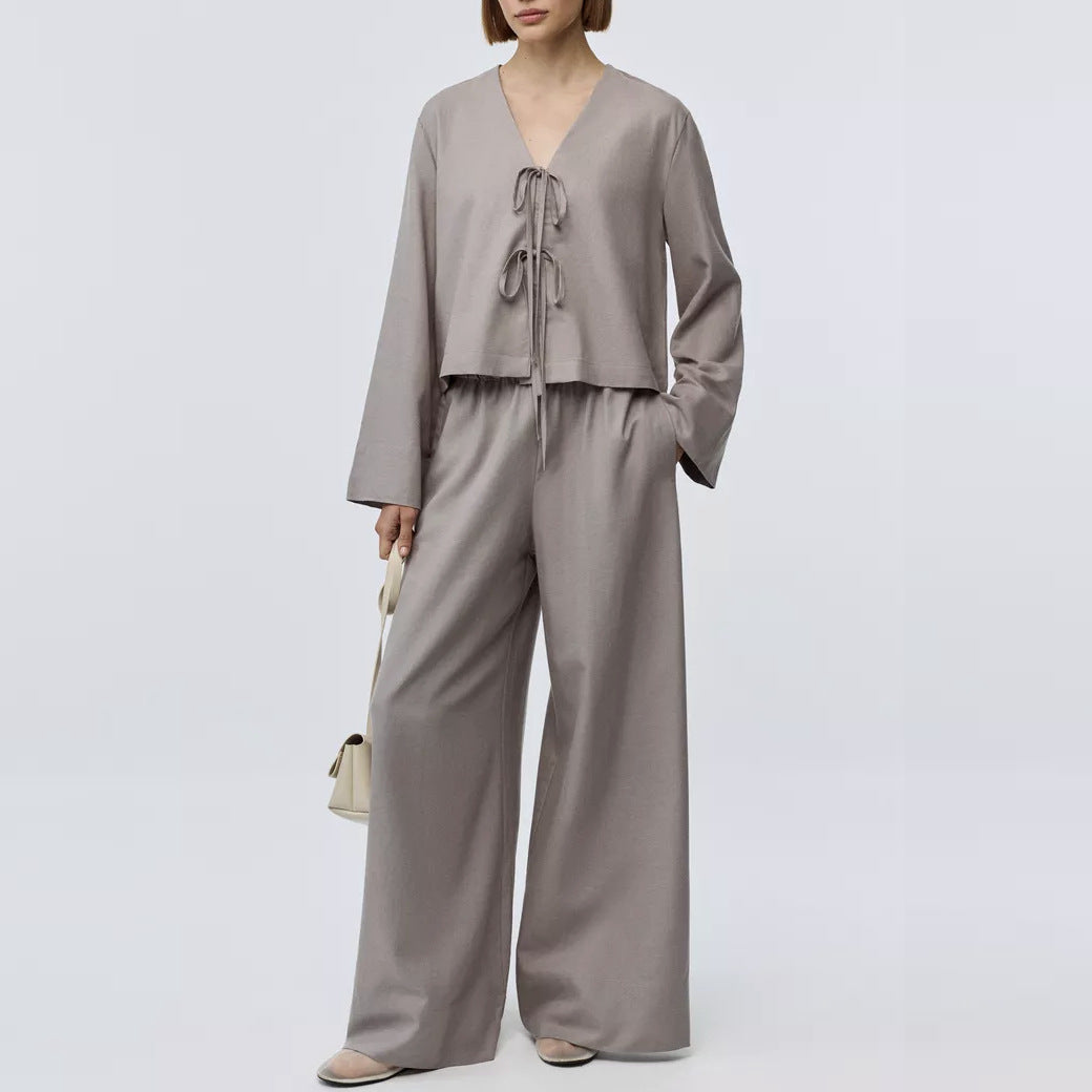 Kleid Set: Hose & Oberteil mit Binde-details