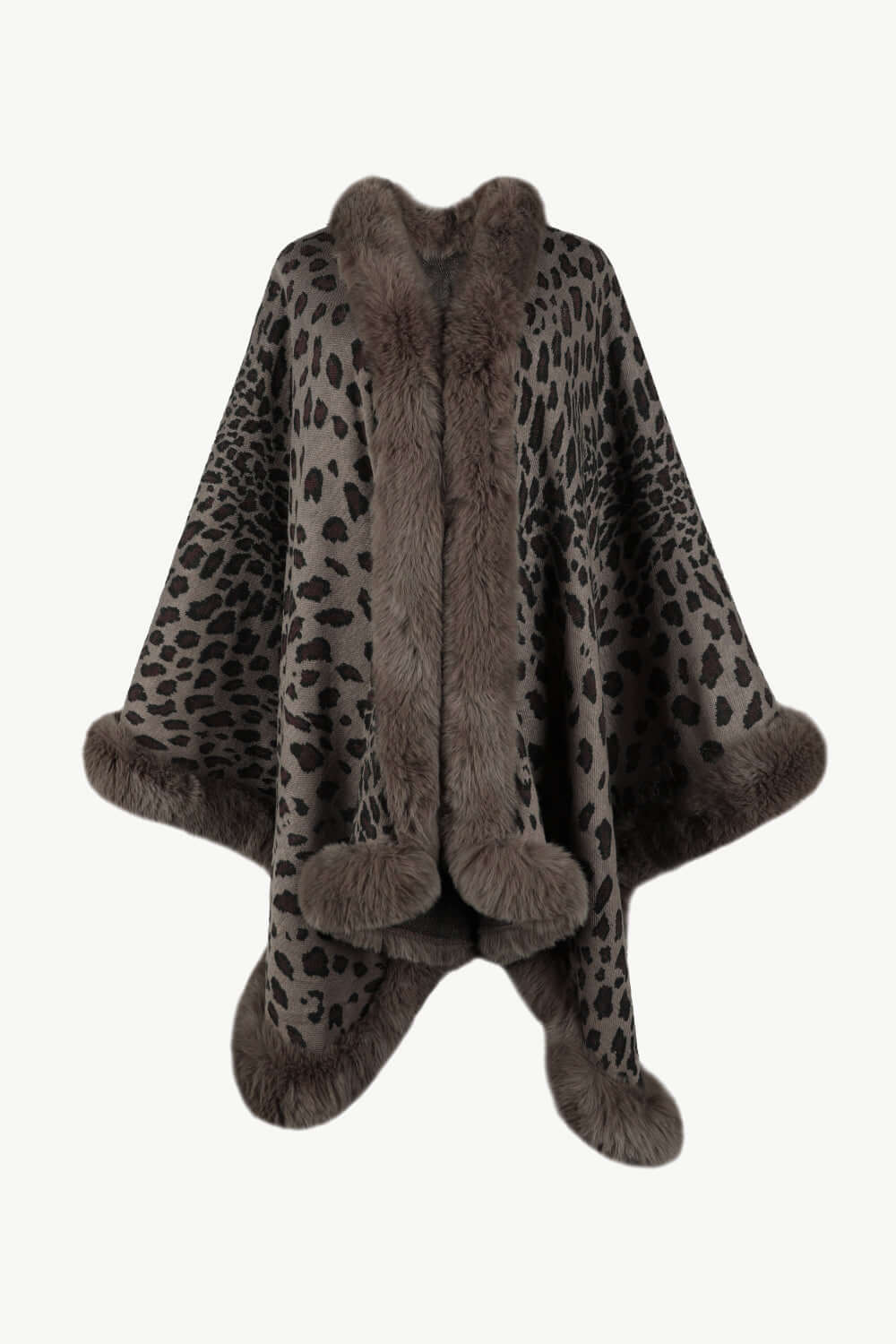 Stylisches Poncho Leoparden Muster Oversized