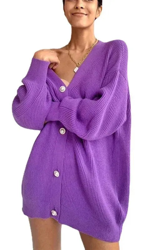 Bequeme Strickjacke Lässig Casual Damenpullover