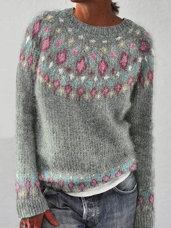 Stylisher Pullover Geometrische Muster