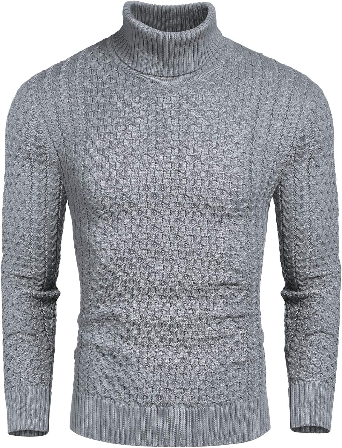 Bequemer Herren Pullover Rollkragen Strick