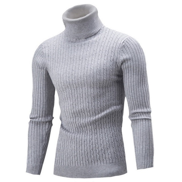 Herren Rollkragen Pullover Elegantes Design