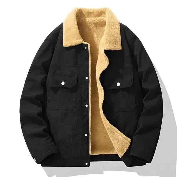 Herren Winterjacke Cord Steppjacke