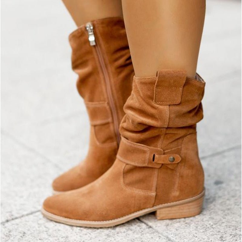 Elegante Stiefeletten Mit Niedrigem Absatz