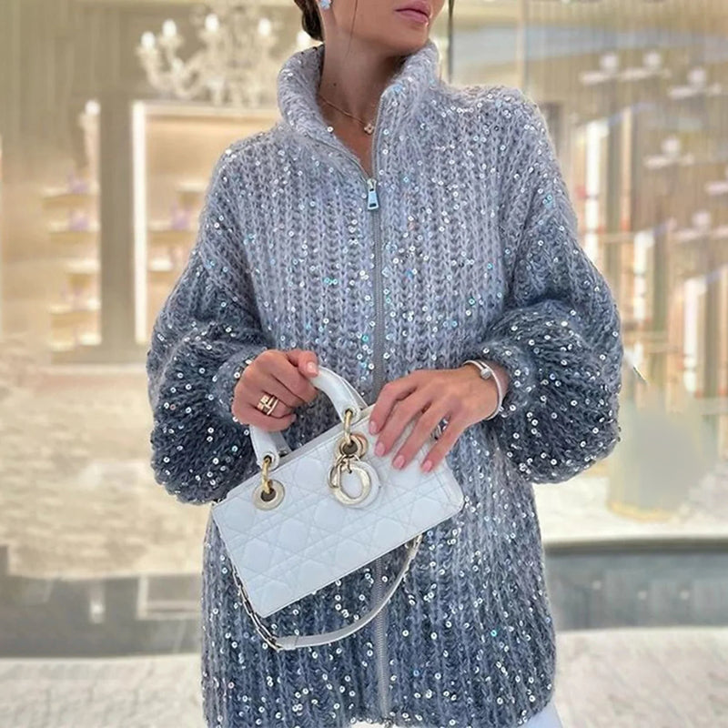Bequeme Strickjacke Lässig Chic