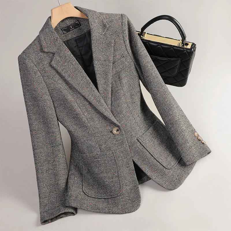 Damen Blazer Klassisch Elegant Zweiknopf