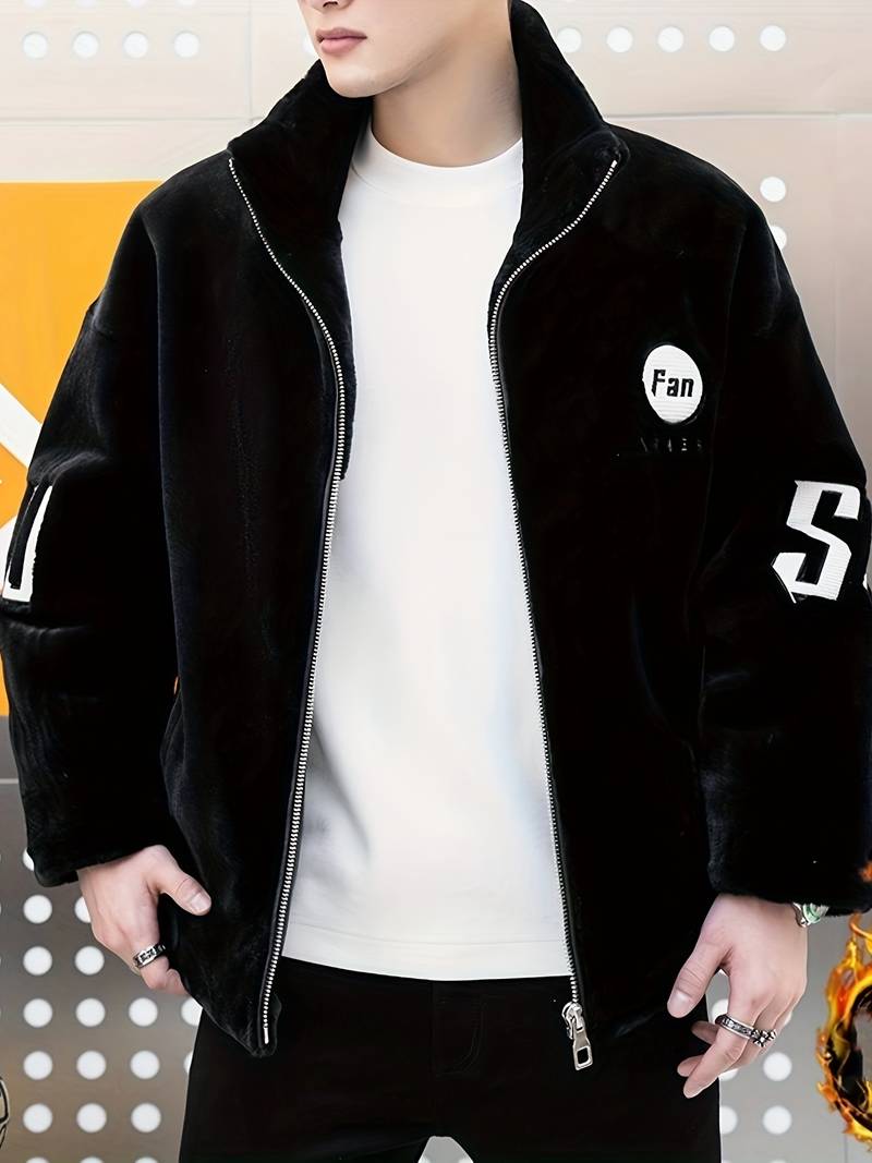 Bestickte Fleecejacke Herren Modern Design - IdealeKleiden