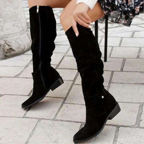 Damenstiefel Winter Warm Reißverschluss