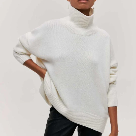 Weiche Winterpullover Oversized Rollkragen