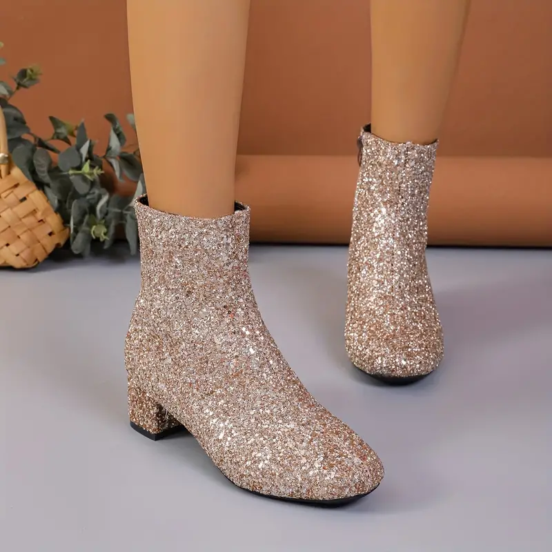 Damenschuhe Stiefel Synthetik Mittelabsatz