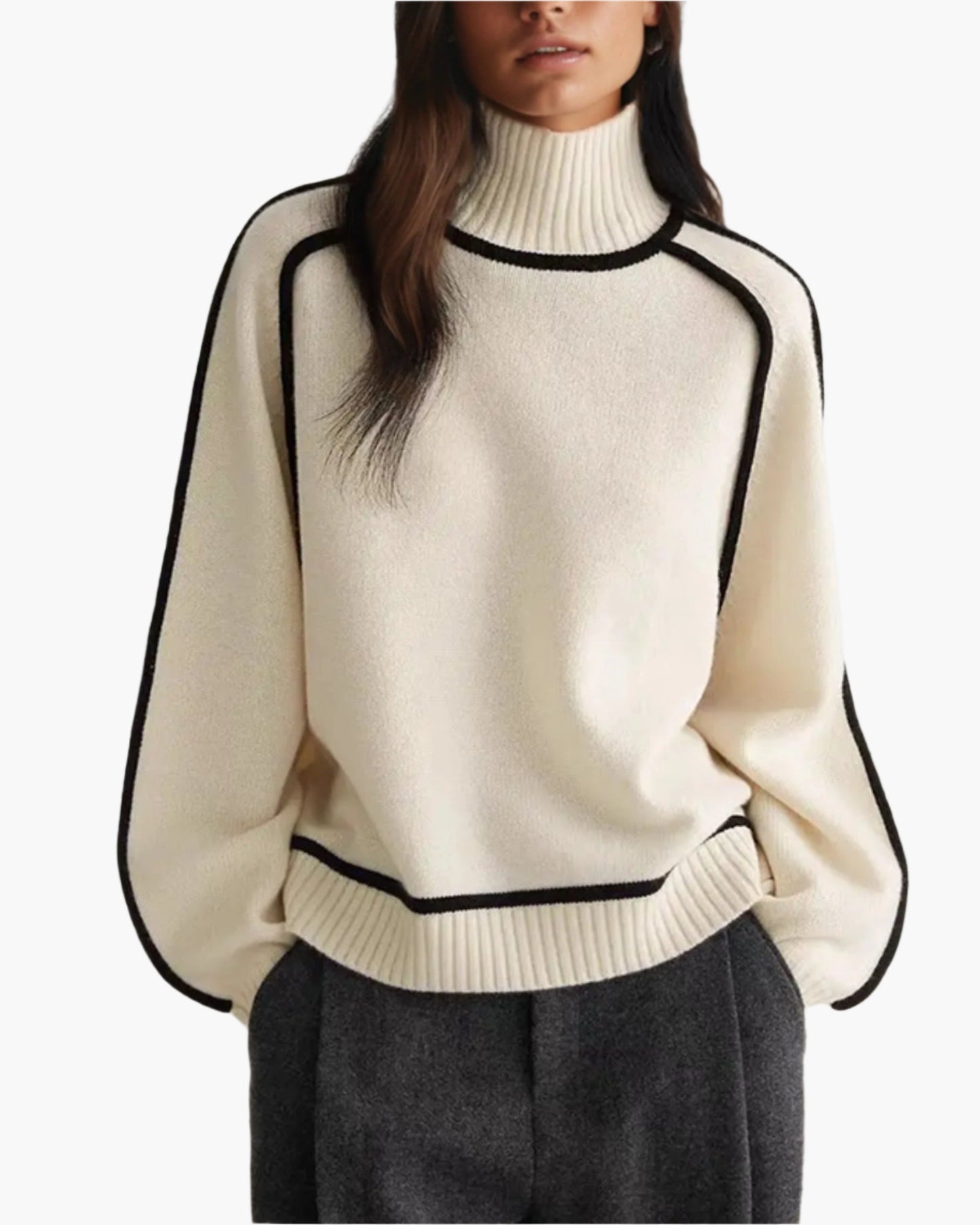 Großer Rollkragenpullover Oversize Warm