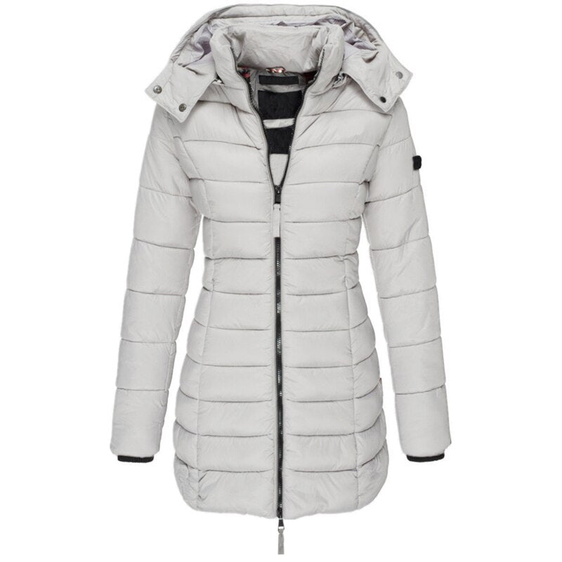 Damen Daunenparka Warm Kapuze Winterjacke