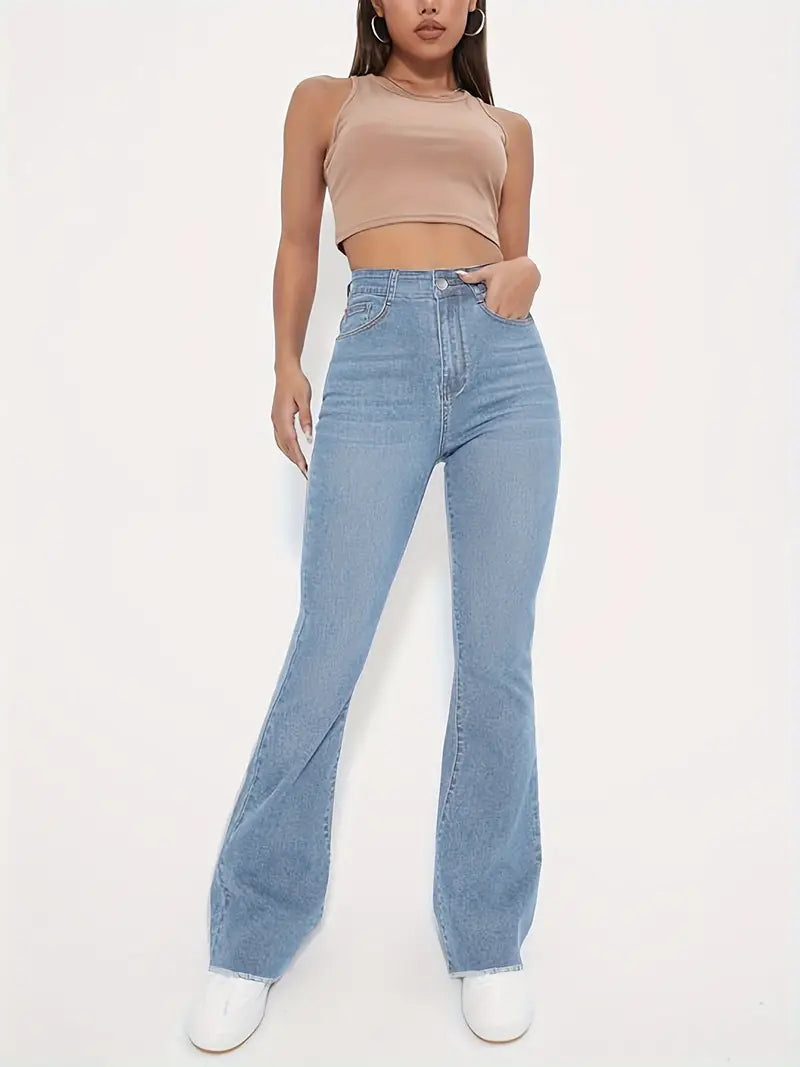 Stilvolle Skinny Jeans mit Rohsaum