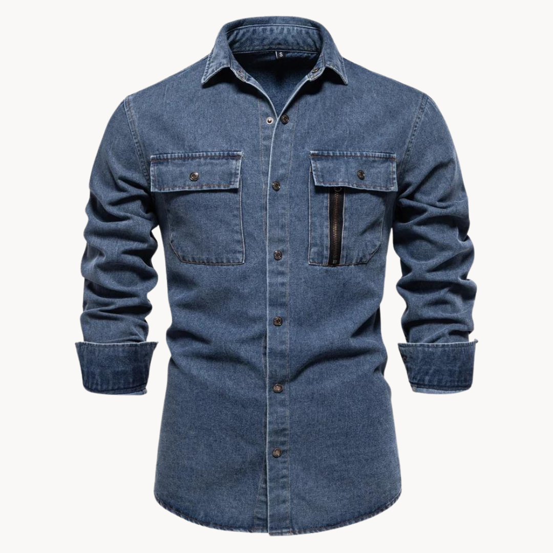 Bequemes Jeanshemd Locker Sitz