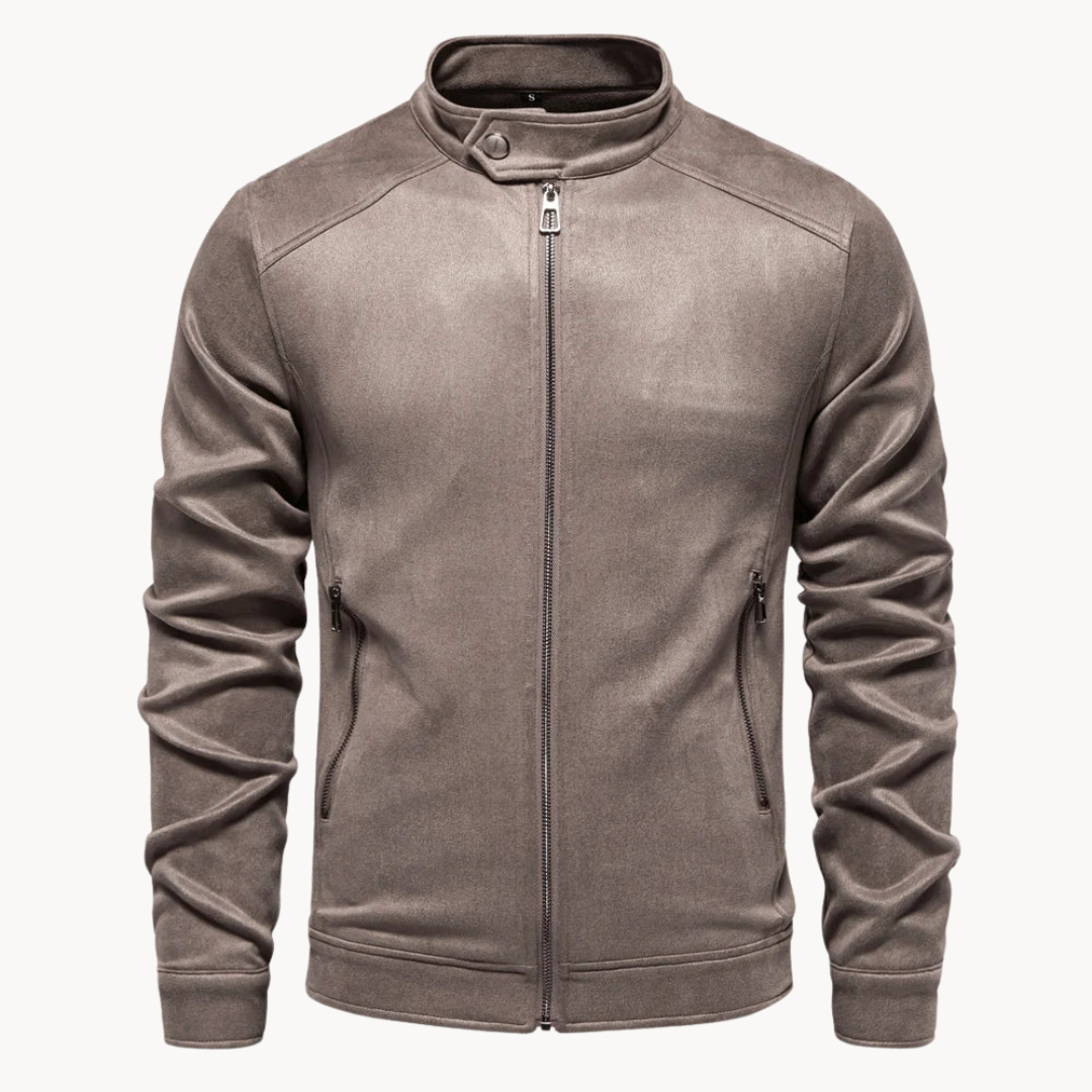 Männer Lederjacke Elegant Style