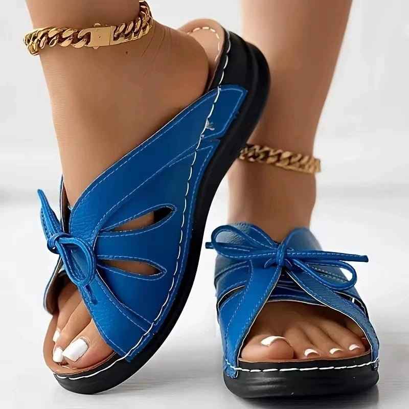 Elegante Damen Sandalen mit Schleifendekor