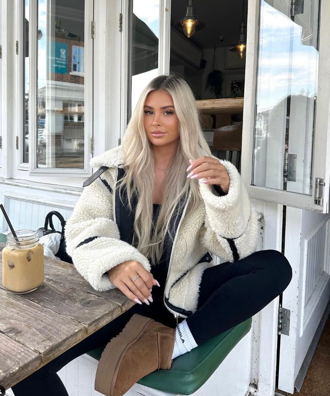 Weiche Winterjacke Teddy Look Langarm - IdealeKleiden