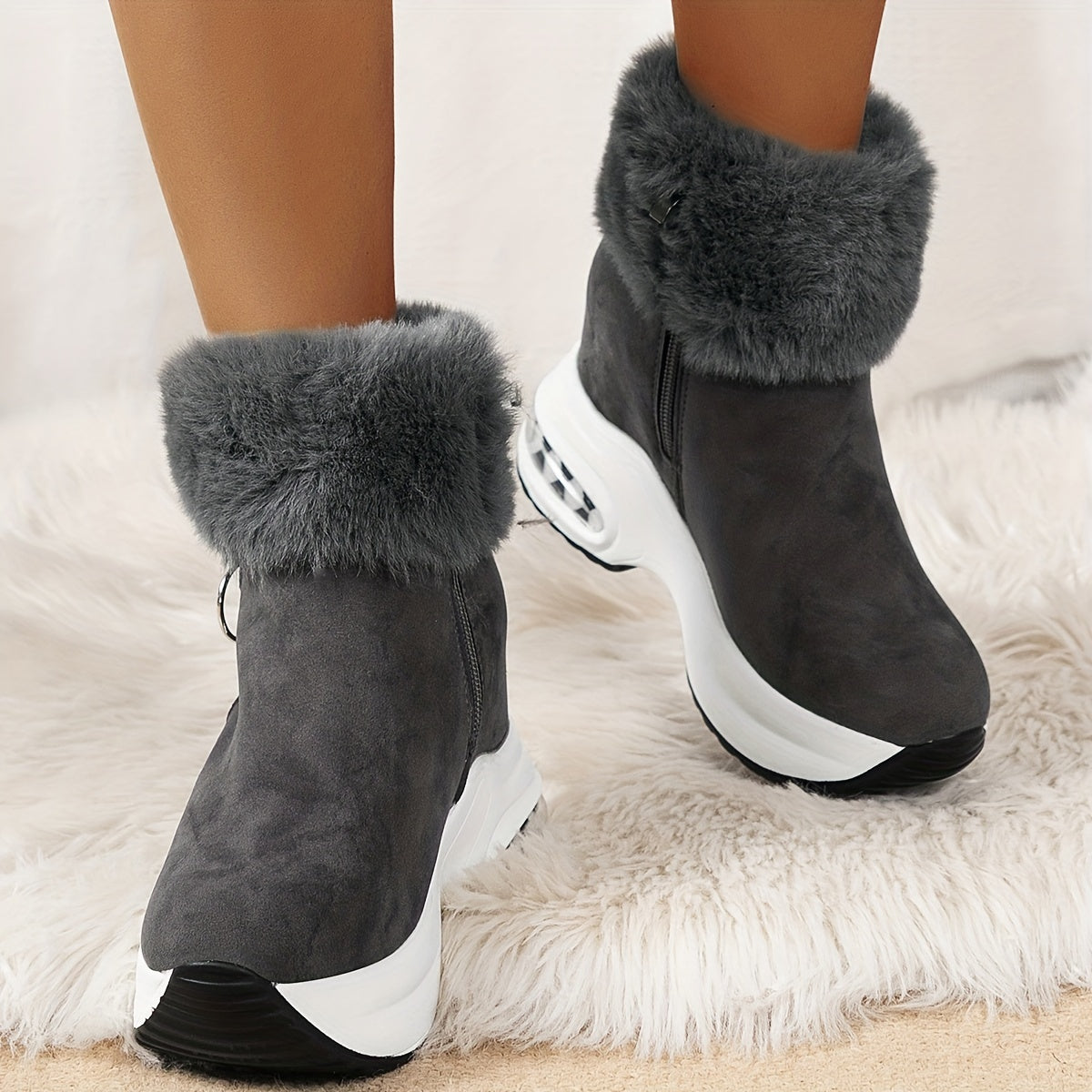 Warmes Winterstiefel Set Fell-lined