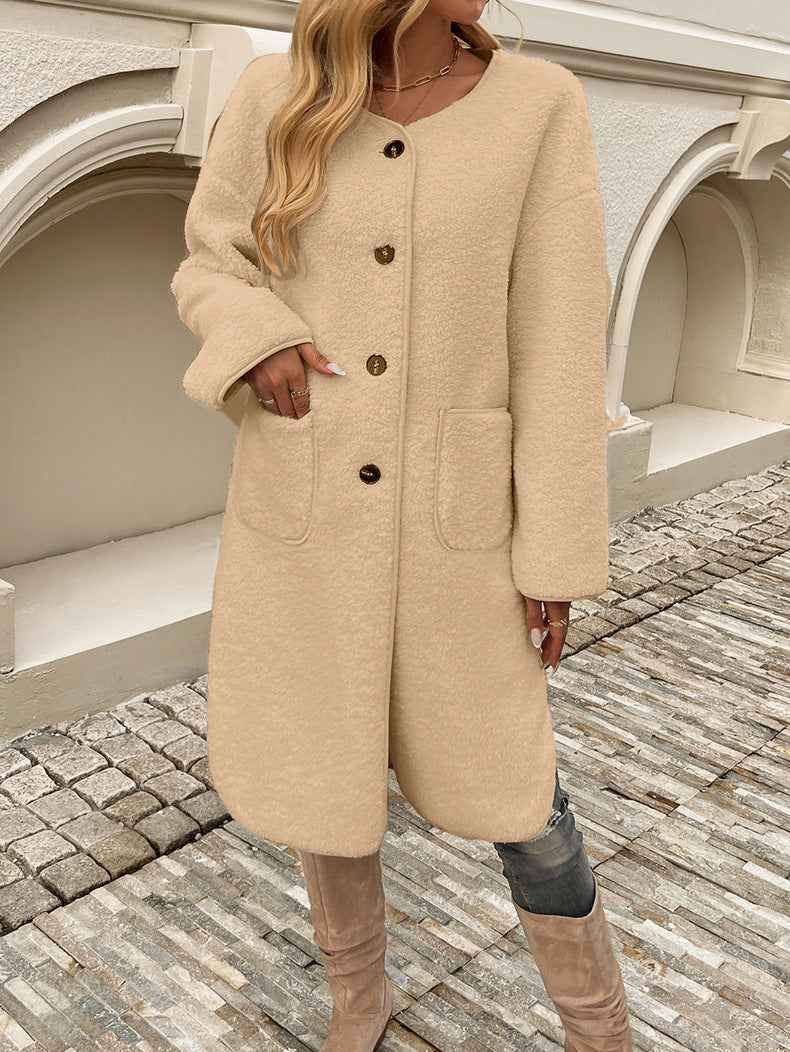 Damen Fleecejacke Lang Warm
