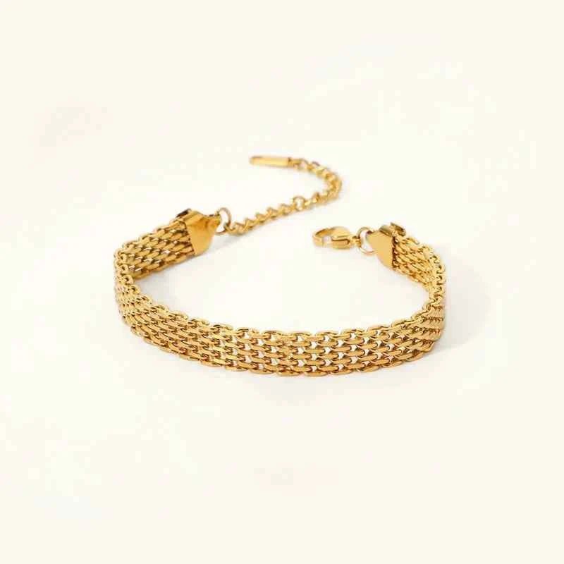 Geflochtenes Armband Gold schwarz wird zu:
Elegantes Armband Geflochten Goldschmuck - IdealeKleiden
