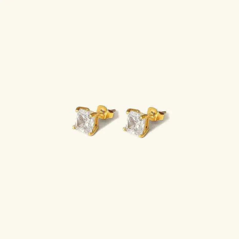 Elegante Gold Ohrringe Stecker - IdealeKleiden